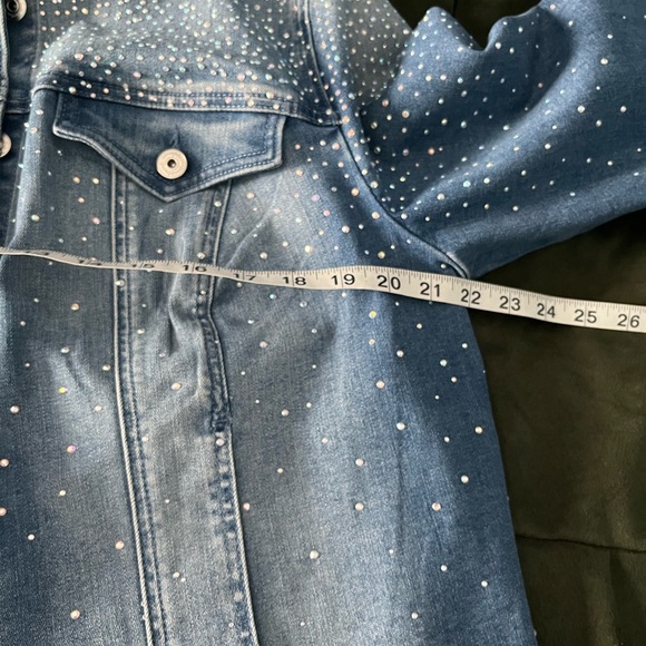 INC Rhinestone Jean Jacket - Picture 8 of 9